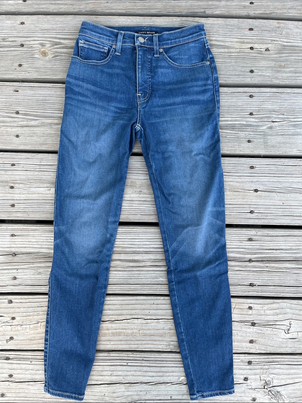 Lucky Brand Medium Indigo Slim Straight Jeans